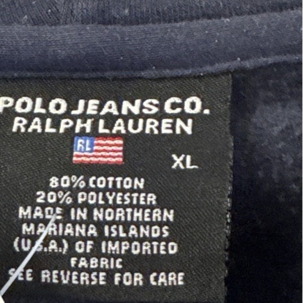 Vintage Polo Jeans Co Ralph Lauren 67 Hoodie Women XL Y2K Zip Streetwear Preppy - Picture 6 of 10